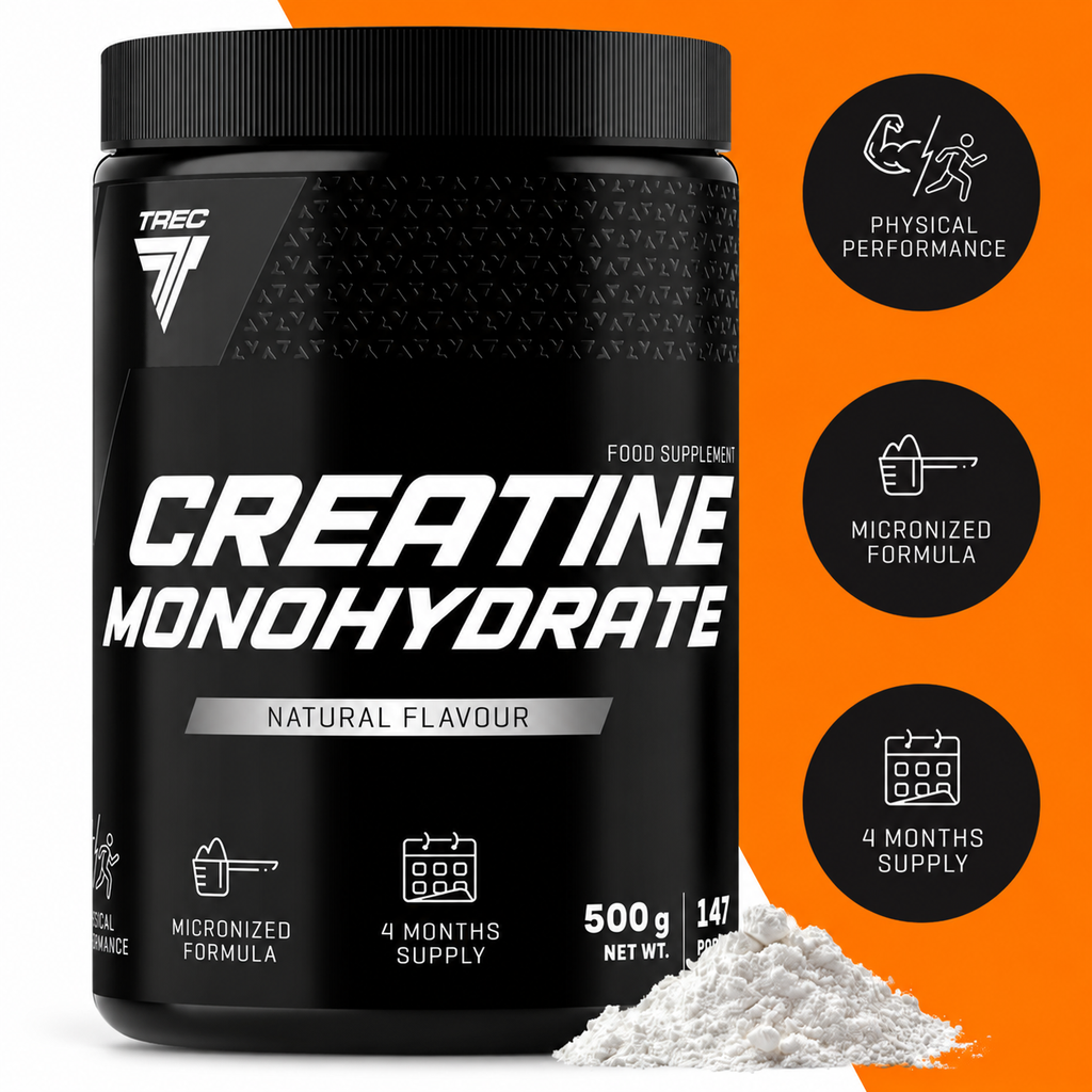 KREATYNA MONOHYDRAT Trec Creatine Monohydrate 500 g 99,99% Natural 147 por